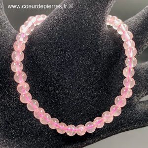 Bracelet quartz rose “perles de 4mm”