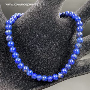 Bracelet en Lapis-lazuli d’Afghanistan perles de 4mm