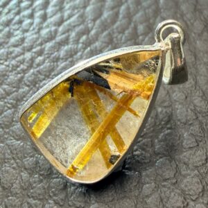 Pendentif Quartz Rutile Doré