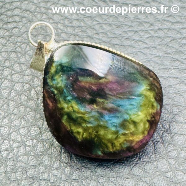 Pendentif Obsidienne Manta Huichol