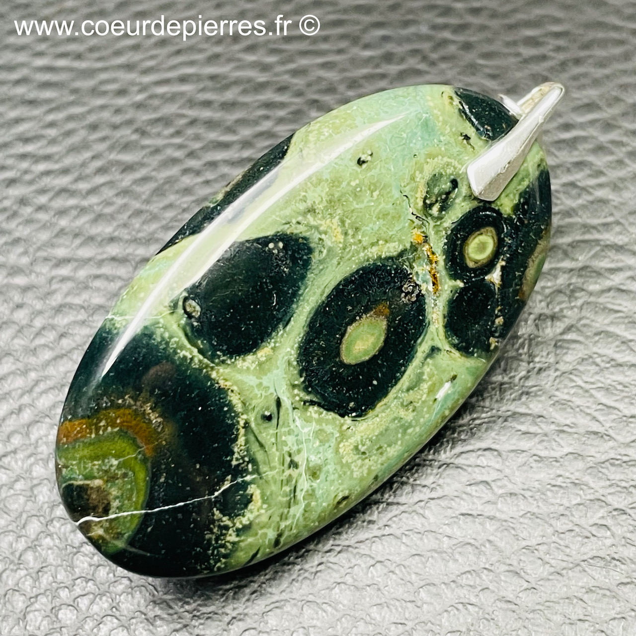 Pendentif Jaspe Kambaba perçée