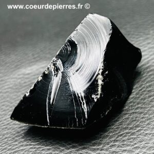 Obsidienne noire brute du Mexique (réf ob8)