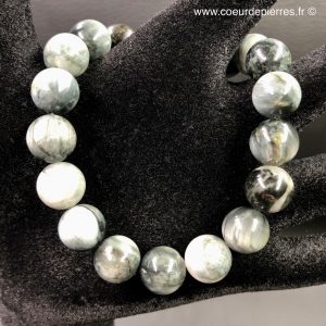 Bracelet en oeil de chat “chrysobéryl” perles de 10mm