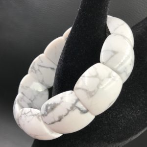 Bracelet plaquettes en howlite (réf bh2)
