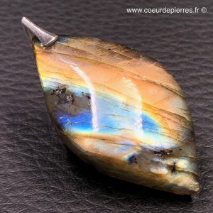 Pendentif labradorite terre et mer “grand modèle” (réf ltm35)