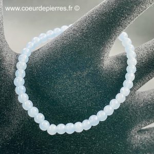 Bracelet en Angélite du Pérou « perles de 4 mm » (taille enfant)