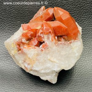 Druse de quartz hématoïde du Maroc (réf dqh12)
