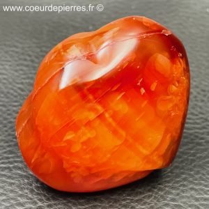 Coeur en cornaline de Madagascar (réf cc11)