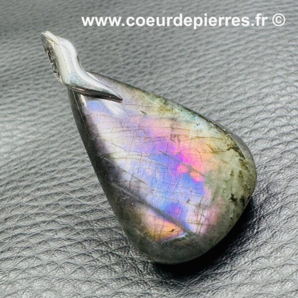 Pendentif Labradorite Violette Spectrolite de Madagascar (réf lps14) – Image 3