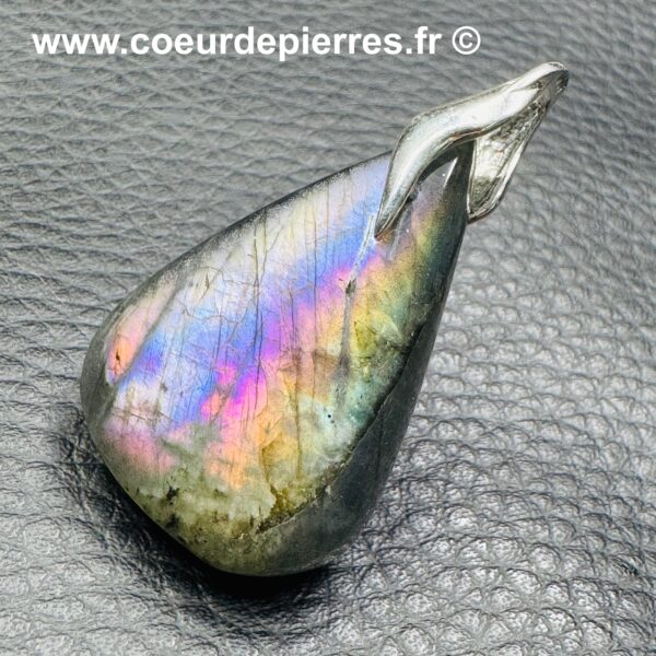 Pendentif Labradorite Violette Spectrolite de Madagascar (réf lps14) – Image 4
