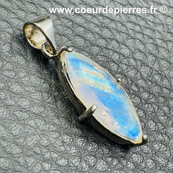 Pendentif en Péristérite "Pierre de Lune Arc-en-Ciel" (réf ppl5) – Image 2