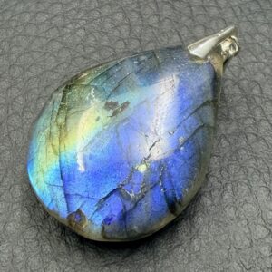 Pendentif Labradorite Bleu Doré