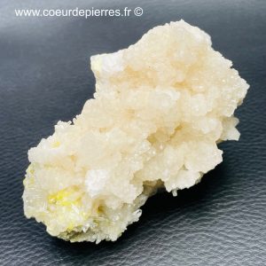 Soufre cristallisé avec cristaux de Célestine de Lubin, Pologne (réf sou12)