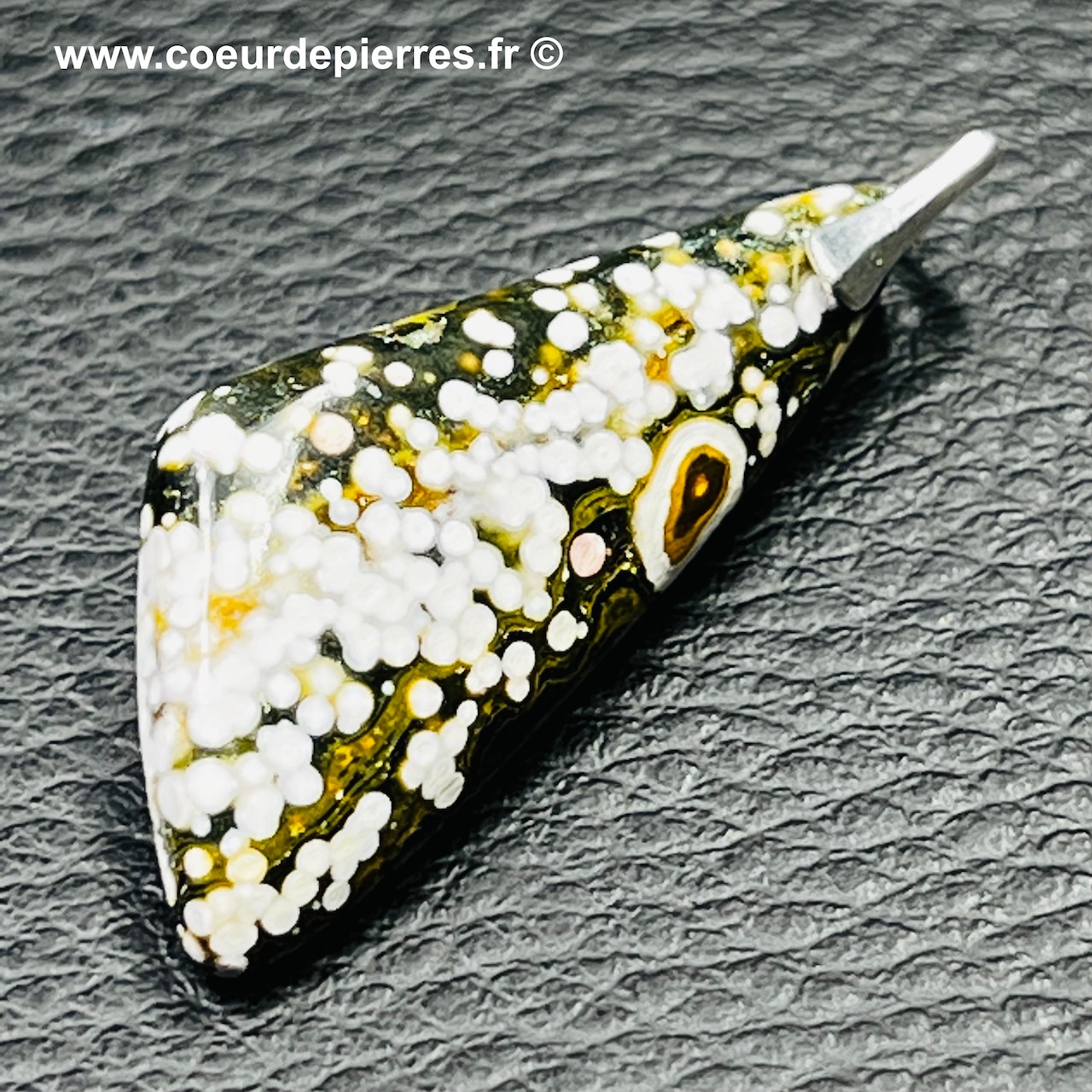 Pendentif jaspe orbiculaire (réf pjo13)