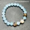 Bracelet Aigue Marine et pierre de lune noire "perles 8mm" (réf bapl1) – Image 4