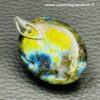 Pendentif Labradorite Doré Bleu