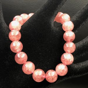 Bracelet en calcite rouge du Mexique “perles 10mm”