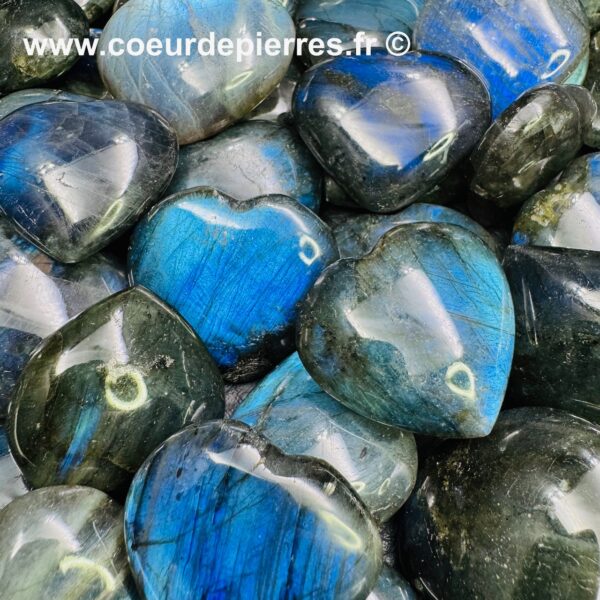 Coeur en Labradorite Bleue Extra "Petite taille" – Image 2