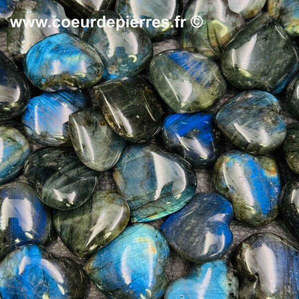 Coeur en Labradorite Bleue Extra "Petite taille" – Image 3