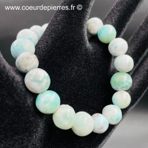 Bracelet en Larimar de République Dominicaine “perles de 10mm”