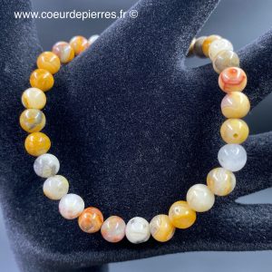 Bracelet en agate crazy lace perles de 6mm