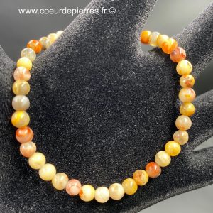 Bracelet en agate crazy lace perles de 4mm