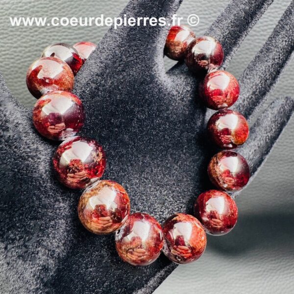 Bracelet en Grenat "perles 12 mm" – Image 2