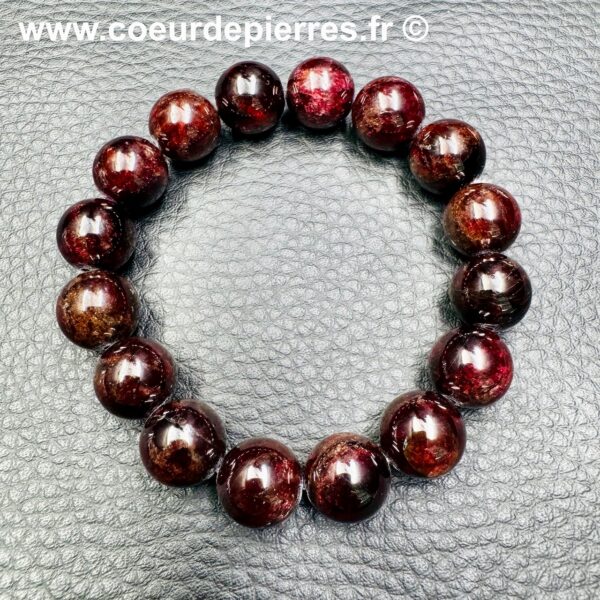 Bracelet en Grenat "perles 12 mm" – Image 4