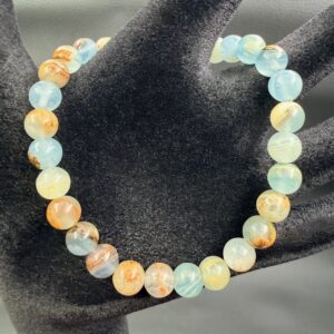 Bracelet en Aragonite Bleue