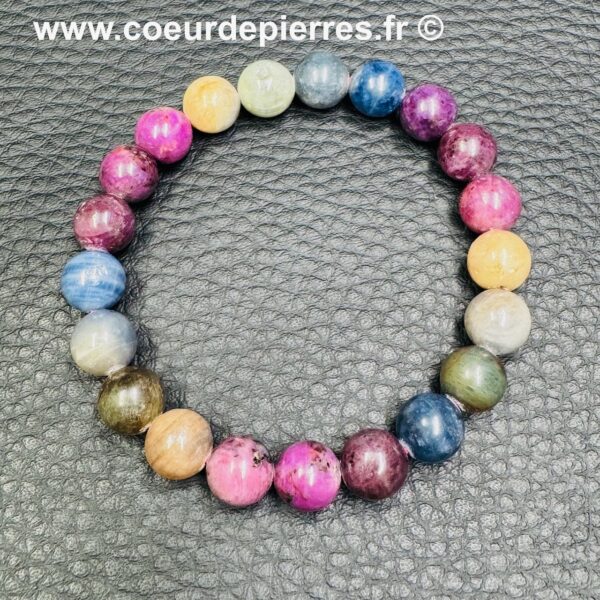 Bracelet Rubis et Saphir Corindon "Perles 8mm" – Image 3
