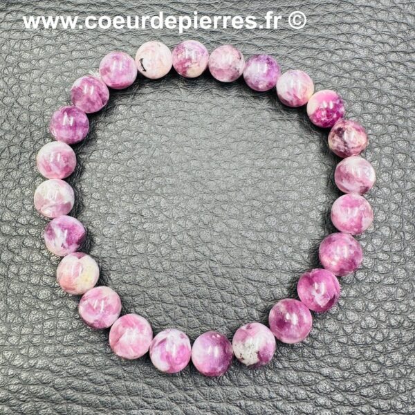Bracelet Lépidolite du Brésil "perles 8mm" – Image 3