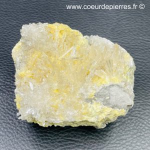 Souffre avec cristaux de Quartz de Lubin, Pologne (réf sou2)