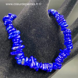Bracelet chips en lapis lazuli d’Afghanistan “top qualité”