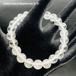 Bracelet cristal de roche du Brésil “perles 8mm”