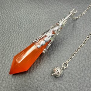 Pendule Elfique en Cornaline