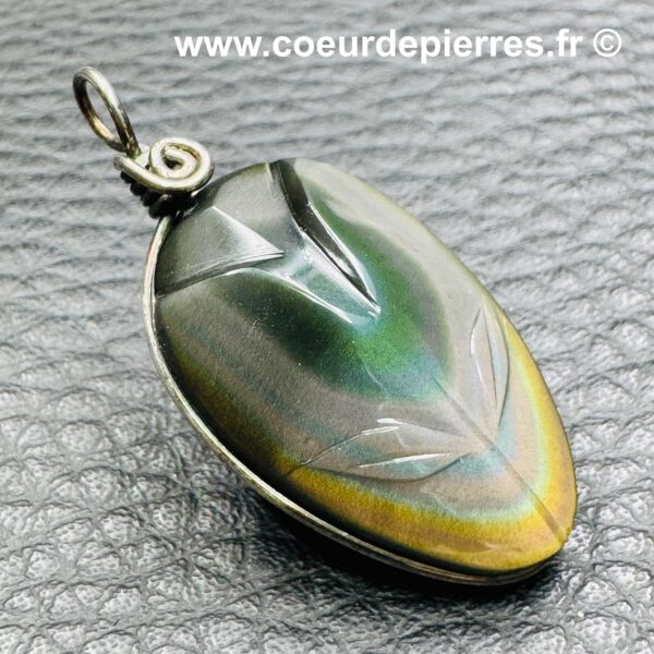 Pendentif Obsidienne Oeil Céleste « suprême » Mexique (réf ooc33) – Image 3