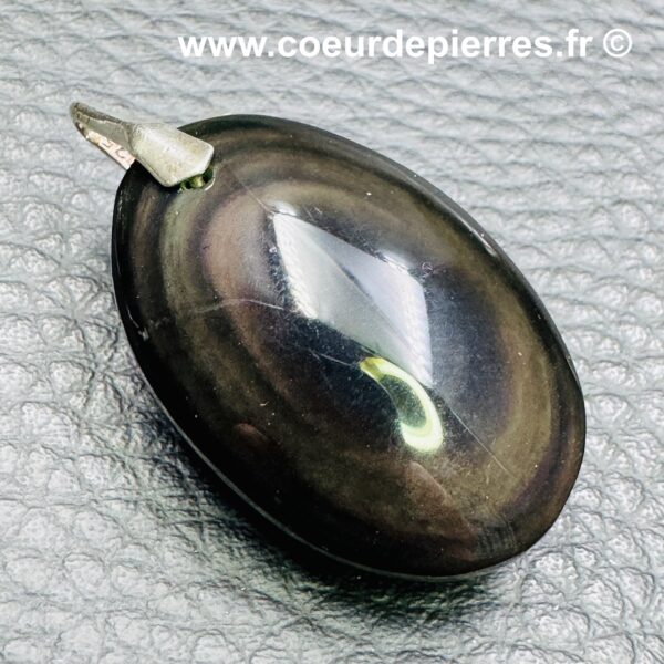 Pendentif Obsidienne Oeil Céleste du Mexique (réf ooc17) – Image 2
