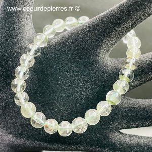 Bracelet en cristal de roche Chlorite (quartz Chlorite) du Brésil “perles de 8mm”