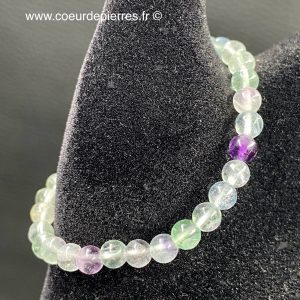 Bracelet en fluorite de Chine perles 4 mm “taille enfant”