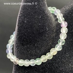 Bracelet en fluorite de Chine perles 4 mm “taille enfant”