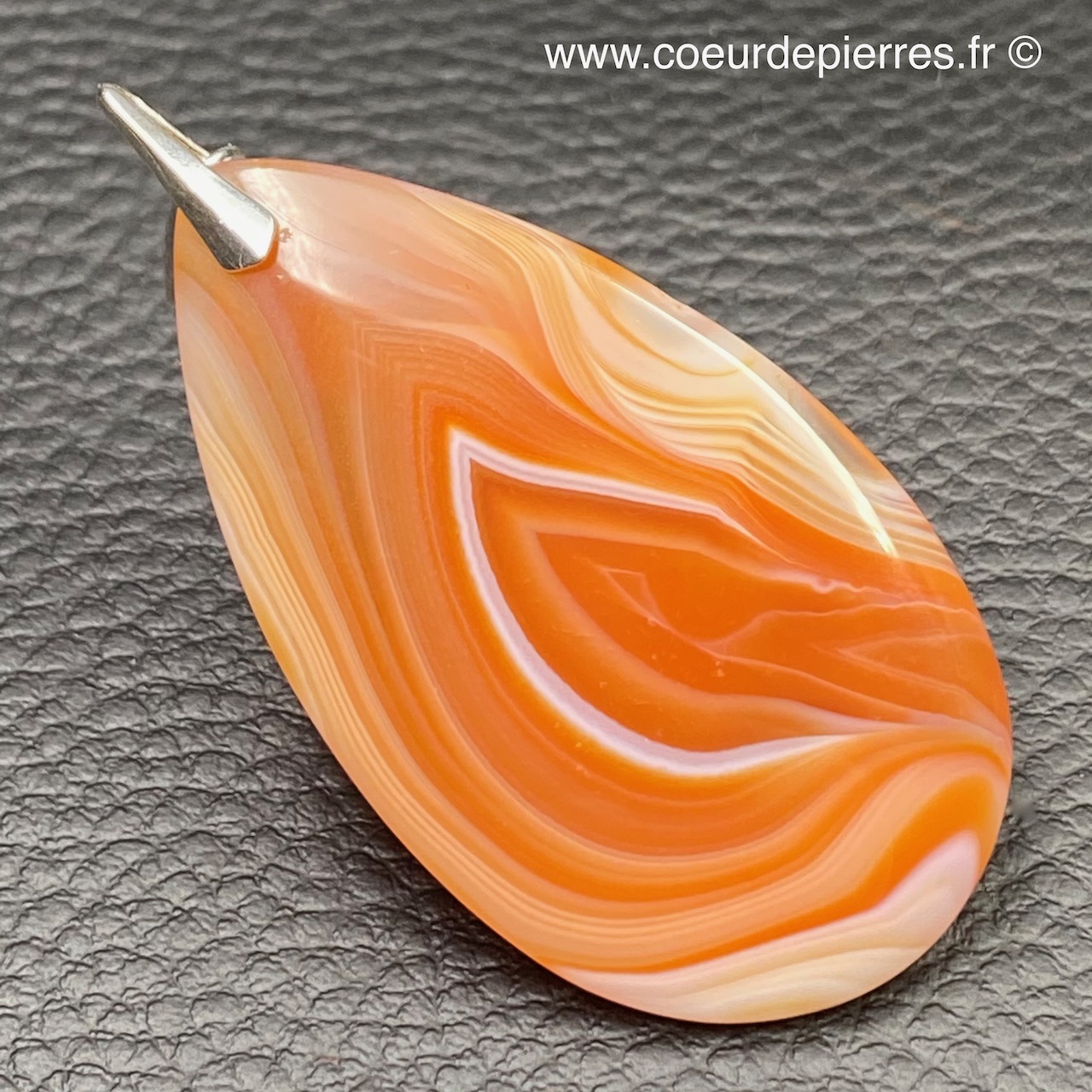 Pendentif en cornaline de Madagascar (réf co11) | Cœur de ...