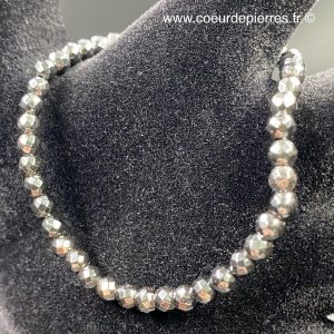 Bracelet en hématite « perles facettés de 4mm »