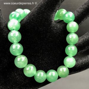 Bracelet en aventurine verte « perles de 10 mm »