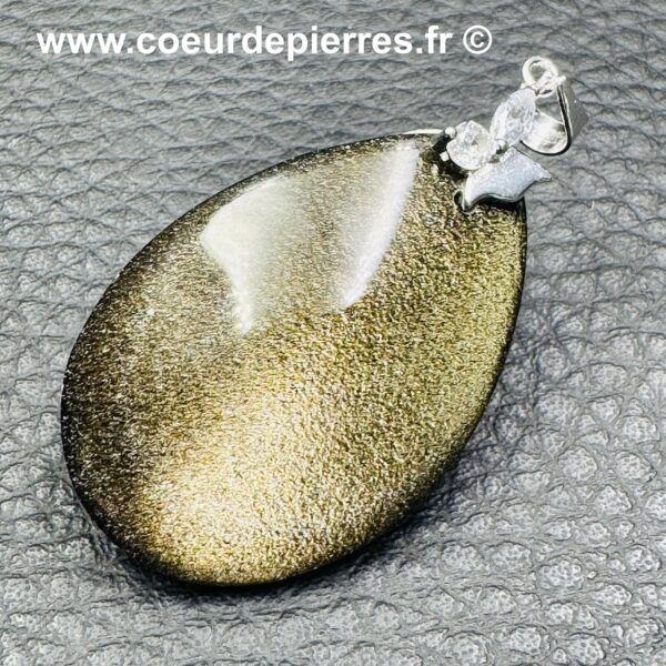 Pendentif en Obsidienne Dorée du Mexique (réf od5) – Image 3