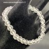 Bracelet cristal de roche du Brésil perles facettées de 6mm – Image 2