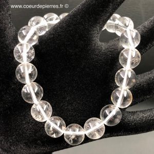Bracelet cristal de roche du Brésil “perles 10mm”