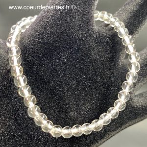 Bracelet cristal de roche du Brésil “perles 4mm”