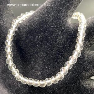 Bracelet cristal de roche du Brésil “perles 4mm”