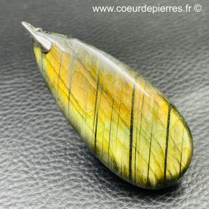 Pendentif labradorite vert d’eau “grand modèle” (réf lve53)