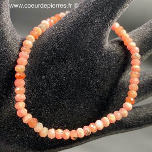 Bracelet en Rhodochrosite du Pérou “perles facettées”